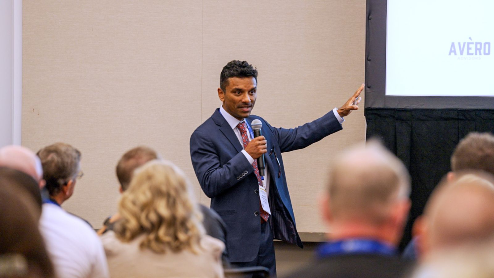 Abhijit Verekar speaking to an audience